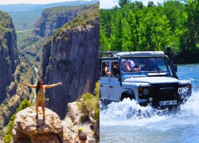 Antalya Tazi Canyon Jeep and Zipline Rafting Tour